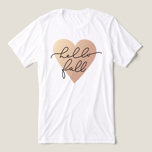 Hello Fall Liebe Heart Tri-Blend Shirt (Design Vorderseite)