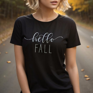 Hello Fall Minimalistisch Moderne Herbstsaison T-Shirt