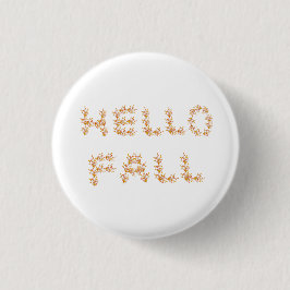 Hello Fall Minimalistisch Niedlich Button
