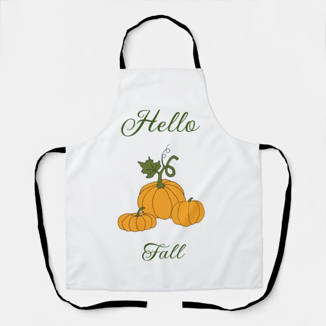 Hello Fall Minimalistisch Niedlich Schürze (Vorderseite)