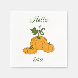 Hello Fall Minimalistisch Niedlich Serviette