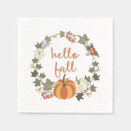 Hello Fall Paper Napkin Serviette