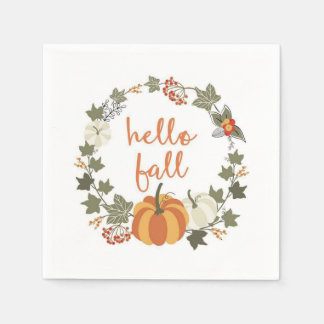 Hello Fall Paper Napkin Serviette