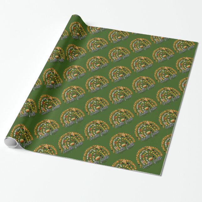 Hello Fall Pumpkin Trendy Geschenkpapier (Ungerollt)