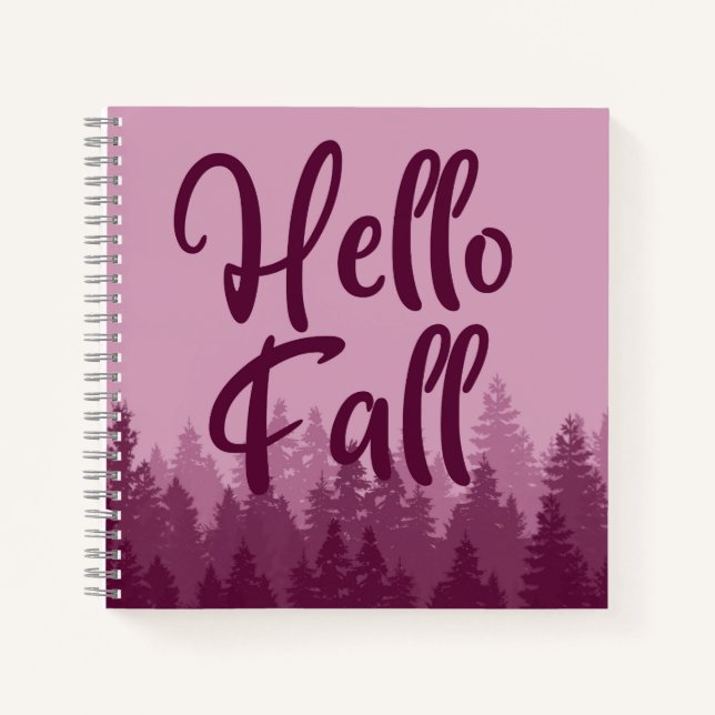 Hello Fall Season Notizbuch (Vorderseite)