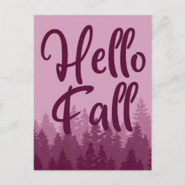 Hello Fall Season Postkarte