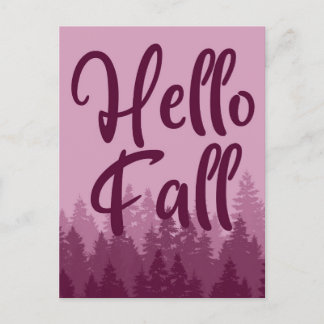 Hello Fall Season Postkarte
