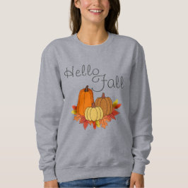 Hello Fall Sweatshirt - Bearbeitbarer Text