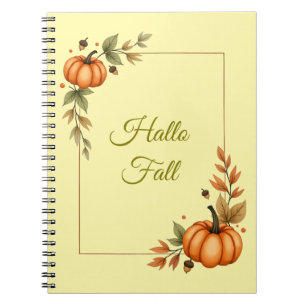 Hello Fall Watercolor Cosy Notizblock