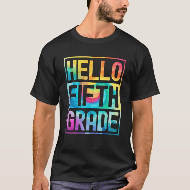 Hello Fifth Grade Back to School 5th Grade Teacher T-Shirt (Vorderseite)
