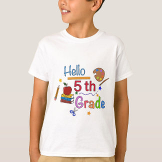 Hello Fifth Grade - Niedlich zurück zur Schulgesta T-Shirt