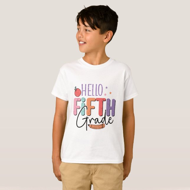 Hello Fifth Grade T-Shirt (Vorne ganz)