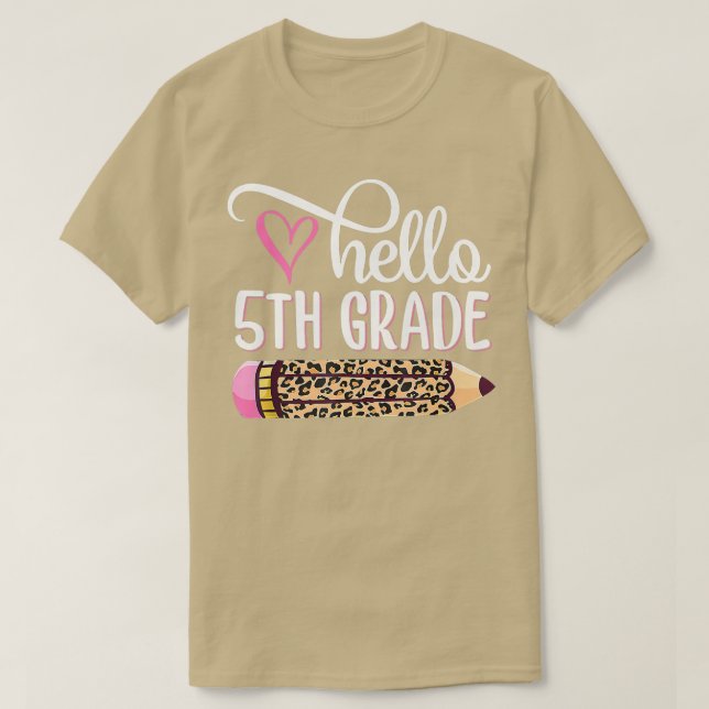 Hello Fifth Grade Team 5th Grade Back to School Te T-Shirt (Design vorne)