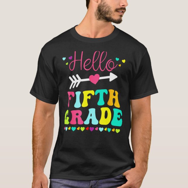 Hello Fifth Grade Team 5th Grade Back To School Te T-Shirt (Vorderseite)