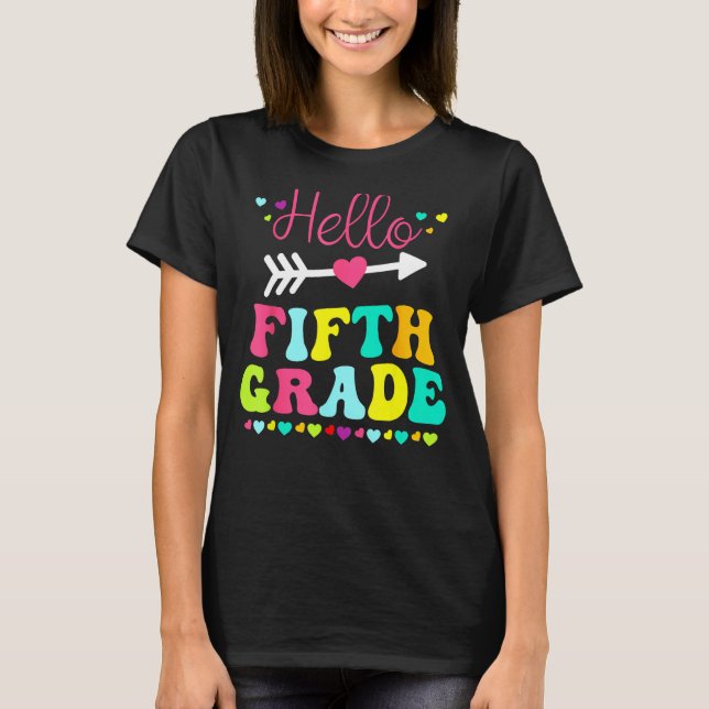 Hello Fifth Grade Team 5th Grade Back To School Te T-Shirt (Vorderseite)