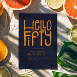 HELLO FIFTY Modern 50. Geburtstag Einladung<br><div class="desc">Achtung zum Geburtstag Jungs und Mädchen! Mit unserer modernen und schicken 50. Geburtstagsfeier laden wir Sie ein, in Ihrem 5-0-köpfigen Stil zu klingeln. Das Design besticht durch eine spielerische und dennoch raffinierte Rubrik "HELLO FIFTY", gefolgt von einer leicht anpassbaren Party-Vorlage. Wählen Sie Ihre eigene Farbkombination, um es zu einem ganz...</div>