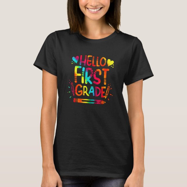 Hello First Grade Team 1st Grade Back To School Te T-Shirt (Vorderseite)