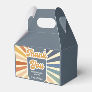 Hello Forty Retro Sun Groovy Wave Geburtstag Geschenkschachtel