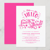 Hello Fourth Grade | Abschluss der dritten rosa Kl