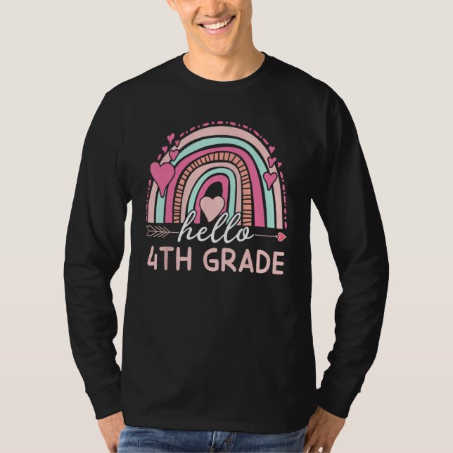 Hello Fourth Grade Team Back to School 4th Grade T T-Shirt (Vorderseite)