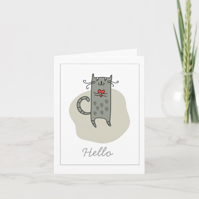 Hello Freundship Note Card Karte (Vorderseite)