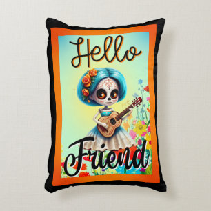 Hello Friend Sugar Skull Dekokissen