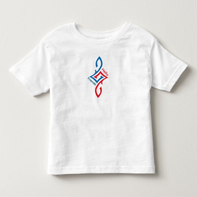 Hello Friends Simple Happy Greeting Design Kleinkind T-shirt (Vorderseite)