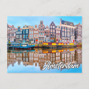 Hello From Beautiful Amsterdam, Niederlande Postkarte