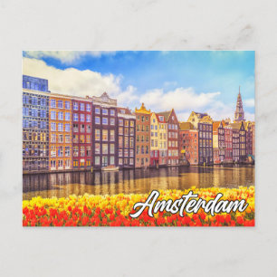 Hello From Beautiful Amsterdam, Niederlande Postkarte