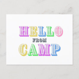 Hello From Camp Postcard Postkarte