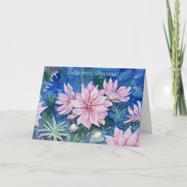 "Hello from Montana" Blank Notecard Dankeskarte (Vorderseite)