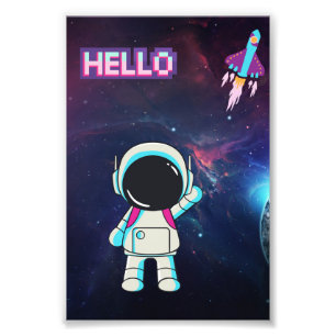 "Hello from Space" Fotodruck