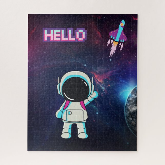 "Hello from Space" Puzzle (Vertikal)