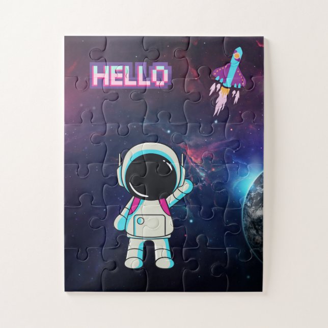 "Hello from Space" Puzzle (Vertikal)