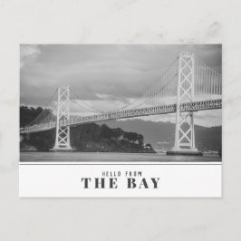 "Hello from The Bay" Moderne Bay Bridge Postkarte