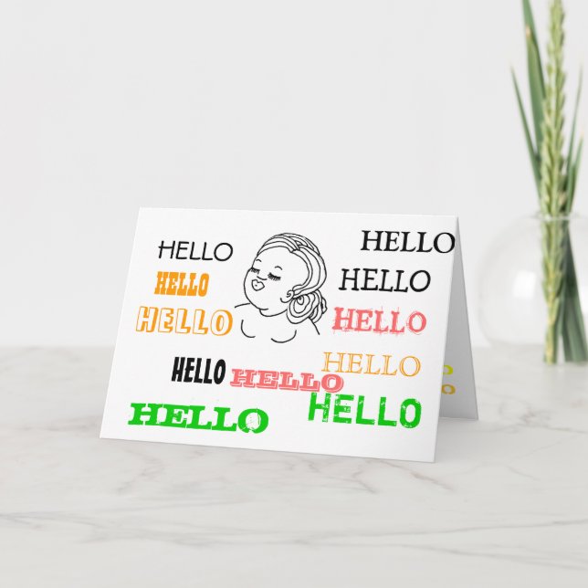 Hello Girl Card Karte (Vorderseite)