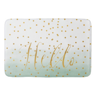 Hello Gold Mint Confetti Ombre Badematte