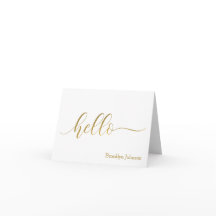 "Hello" Goldtypografie Name Personalisiert