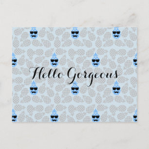 "Hello Gorgeous" Ananas Postkarte