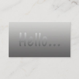Hello Gradient One Color Silver mit benutzerdefini Visitenkarte