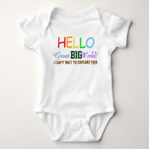 Hello Great Big World Rainbow Colors Baby Shirt
