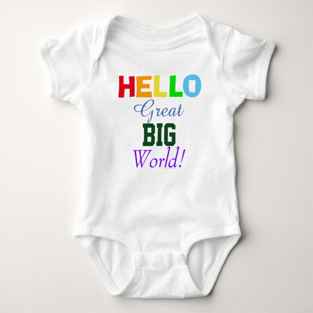 Hello Great Big World Rainbow Säugling Shirt (Vorderseite)