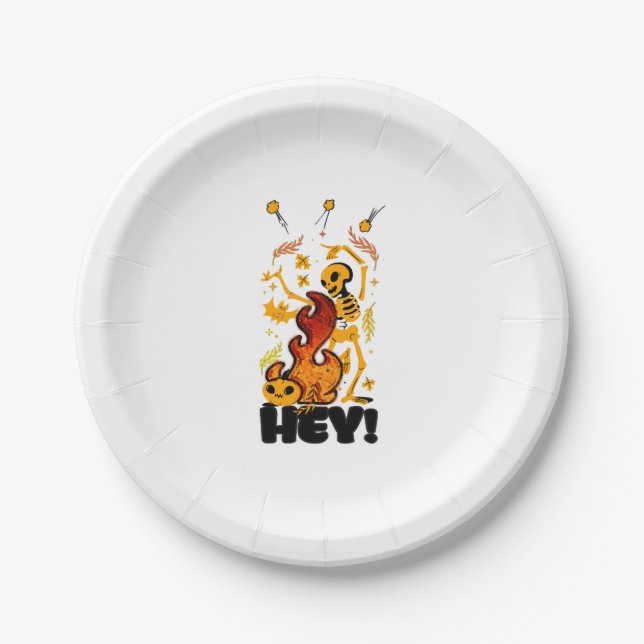 hello Halloween  Pappteller (Vorderseite)