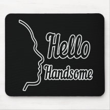 Hello Handsome Profile Face Zeichne Typografie