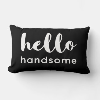 Hello Handsome Reversible Schwarz-weiß Design Lendenkissen