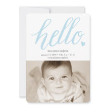 Hello Heart Birth Announcement 12x18