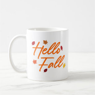 Hello Herbst Maple Blätter Folien Kaffeetasse
