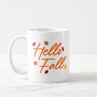Hello Herbst Maple Blätter Folien Kaffeetasse