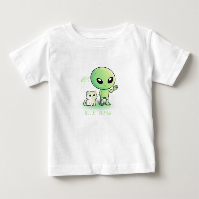 Hello Human Baby T-shirt (Vorderseite)