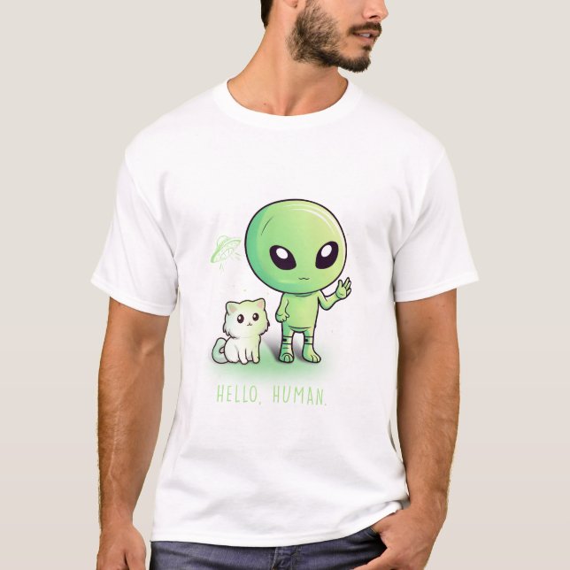 Hello Human T-Shirt (Vorderseite)